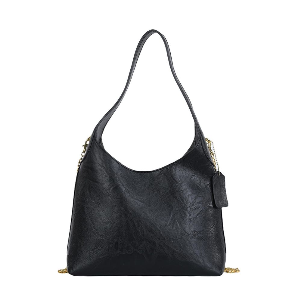 Black Hobo Bags, Leather Purses And Handbags Slouchy Tote Purses :<